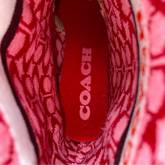 COACH Rivington Rain Boot Bootie Red Candy Apple Rubber NEW Women’s 8 - Picture 8 of 11
